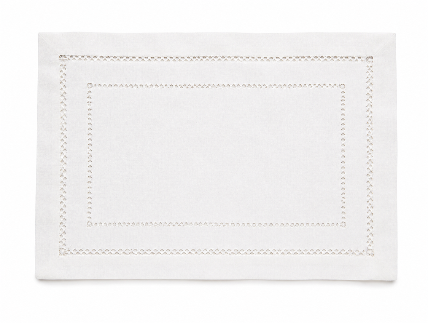 Xia Home Fashions Double Hemstitch Placemats 13x19 Inch Red Set of 4