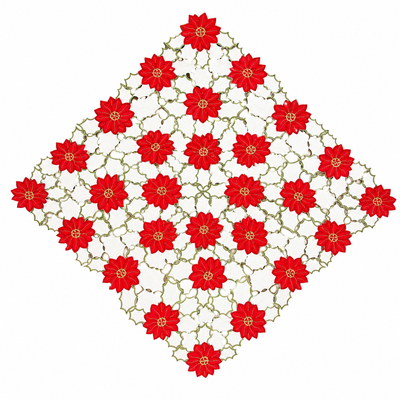 Holiday Poinsettia Table Topper