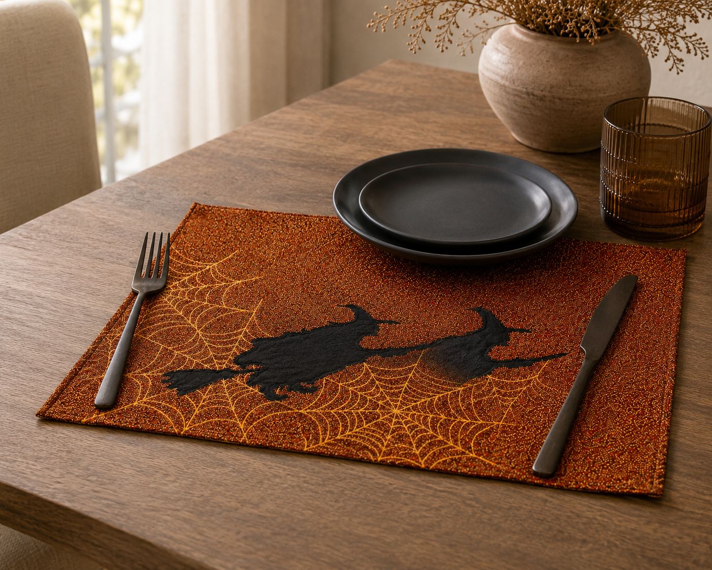 Witching Hour Glitter Placemats | Set of 4