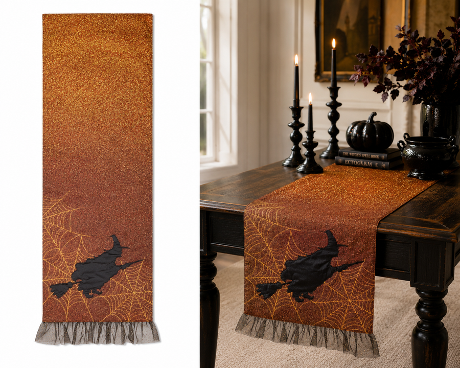 Witching Hour Glitter Table Runner