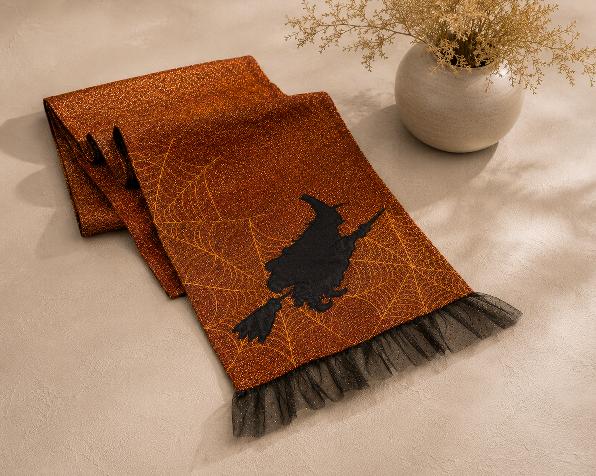 Witching Hour Glitter Table Runner