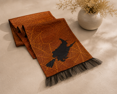 XD15805 Witching Hour Glitter Table Runner 13x36 Purple