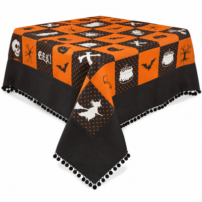 XD15834B Halloween Patchwork Tablecloth 50x50