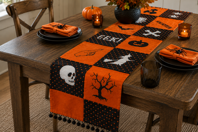 Halloween Patchwork Table Runner