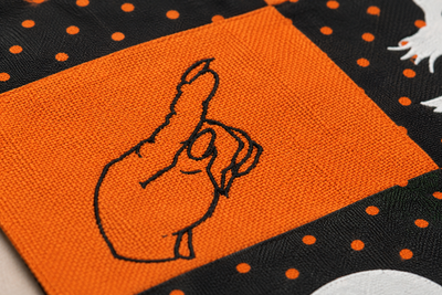 XD15834 Halloween Patchwork Table Runner 13x36