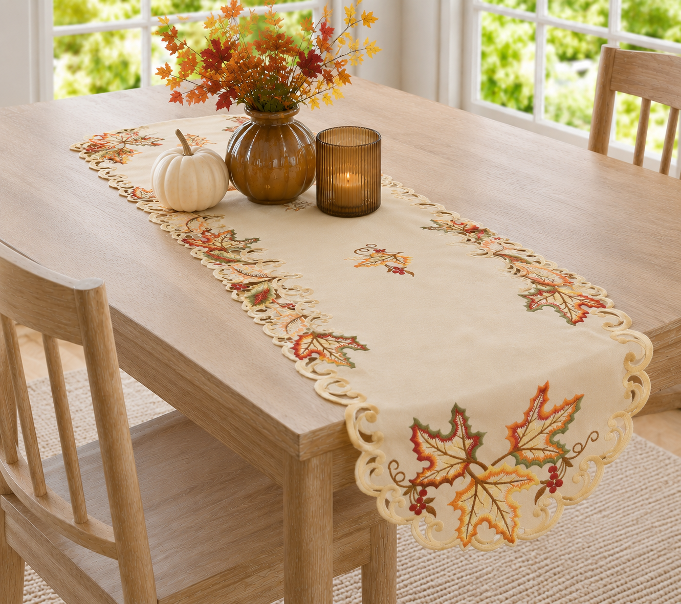 Moisson Leaf Table Runner