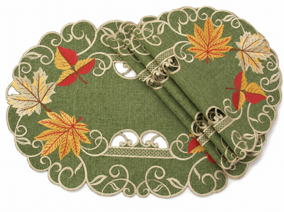 XD160915 Delicate Leaves Placemats 13x19 Set of 4