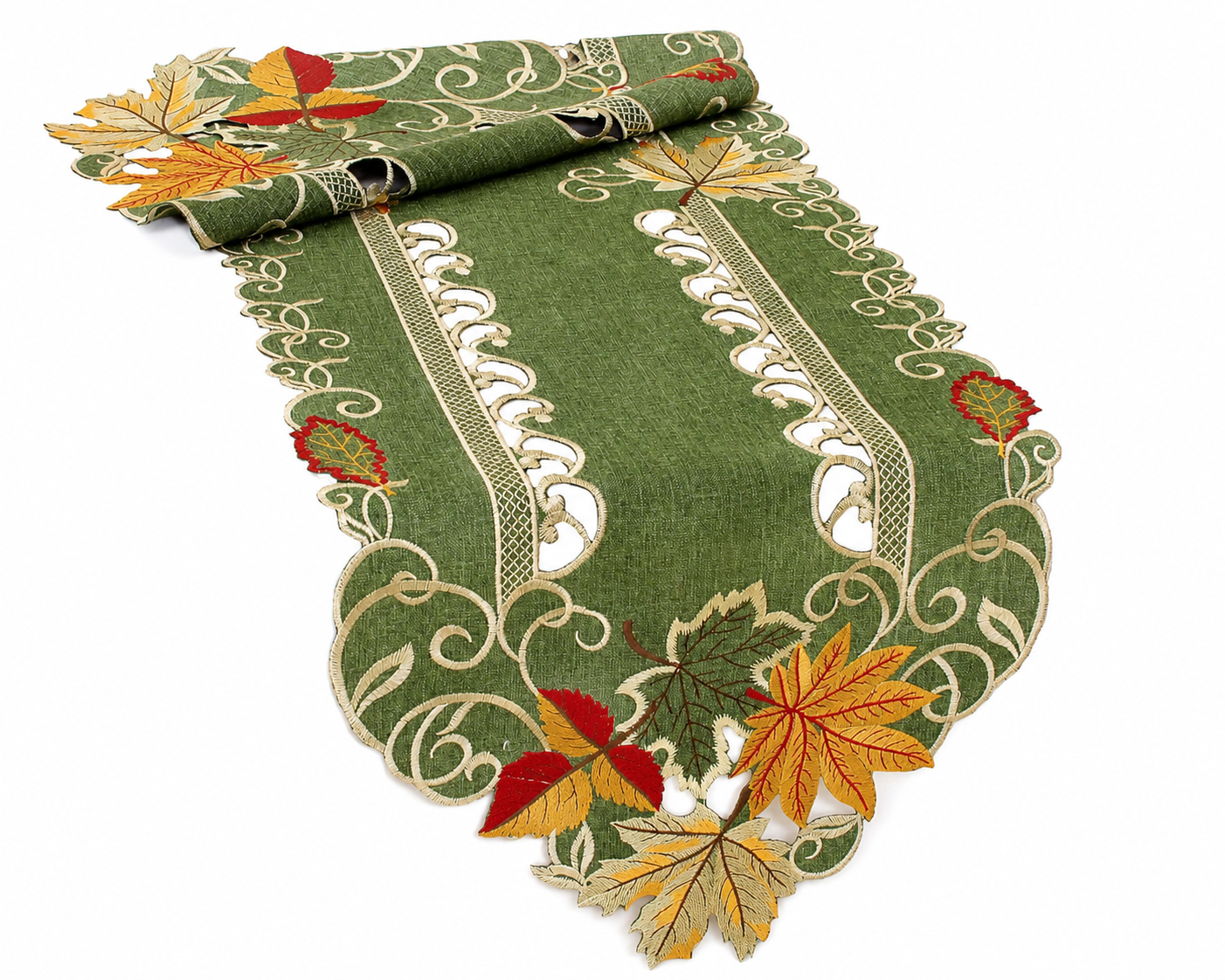 XD160915 Delicate Leaves Table Runner 16x34