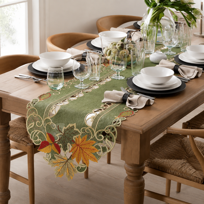 Delicate Leaves Table Runner
