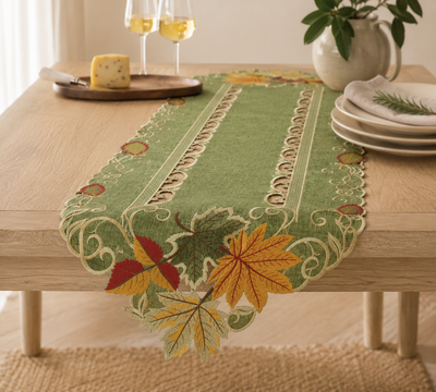 Delicate Leaves Table Runner
