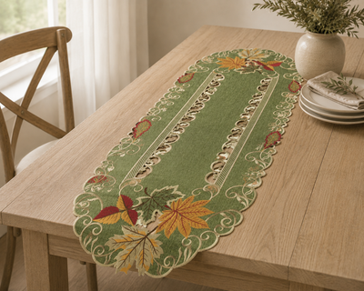 Delicate Leaves Table Runner