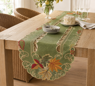 Delicate Leaves Table Runner