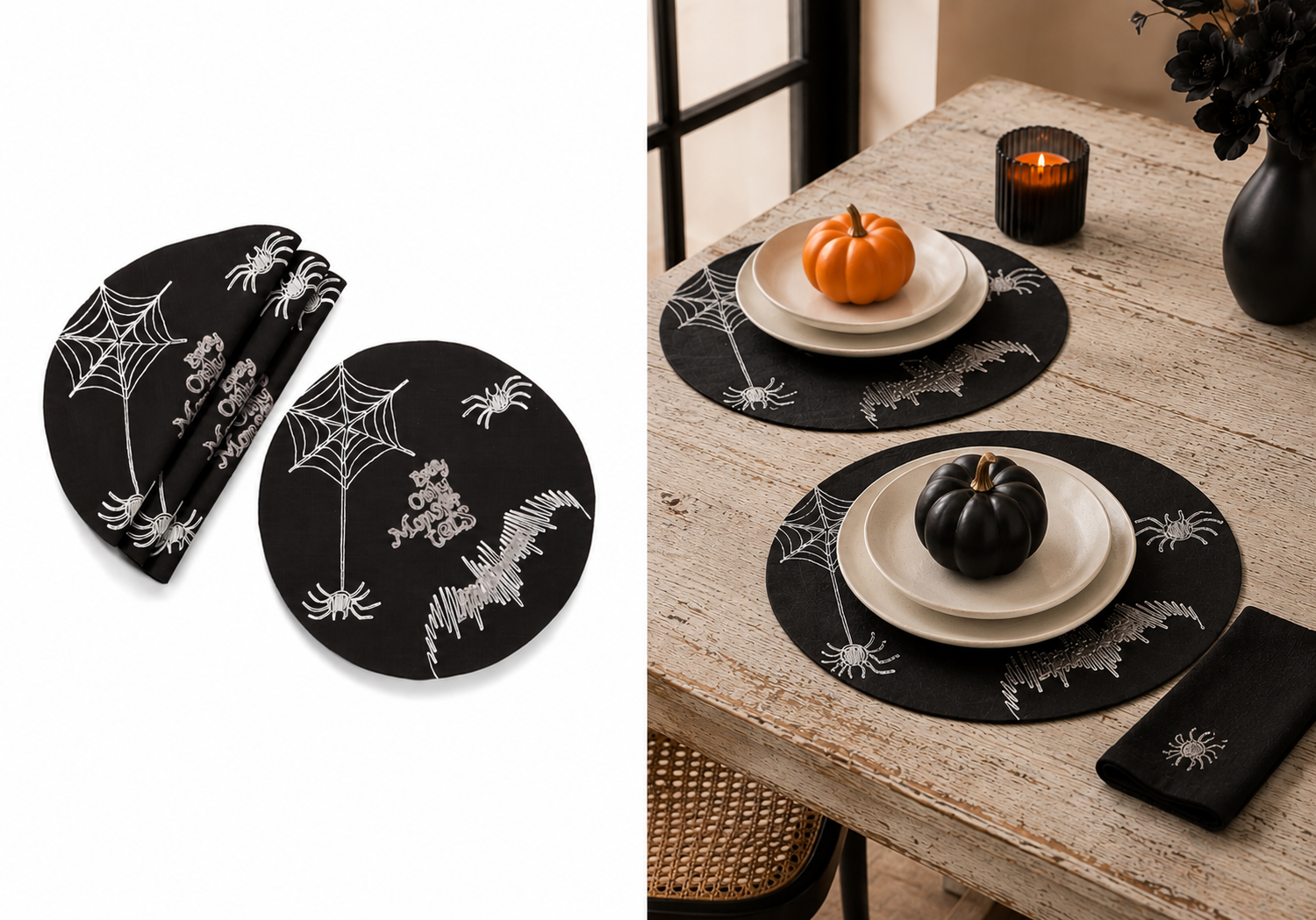 Happy Halloween 16In Placemats | Set of 4