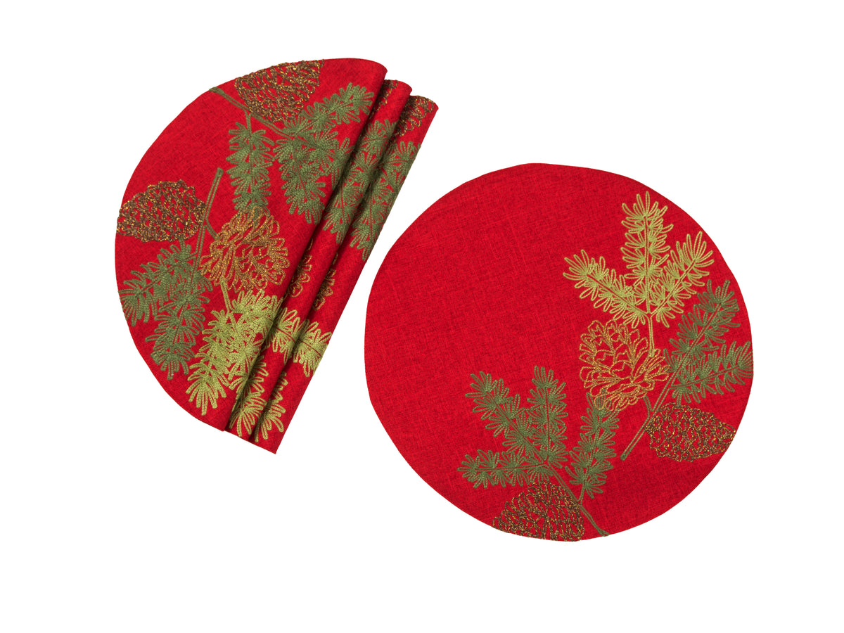Double Layer Pine Placemats | Set of 4