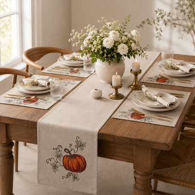 Rustic Pumpkin Table Runner