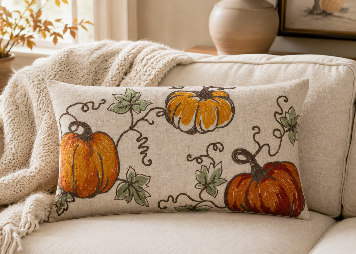 Rustic Pumpkin Pillow Cover