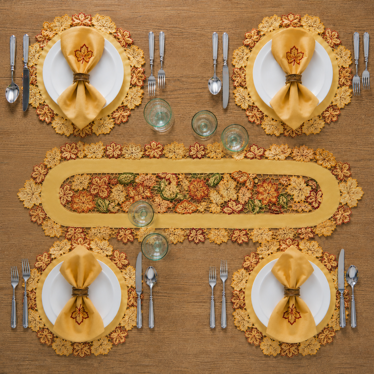 XD75018 Bountiful Leaf Mini Table Runner 12x28