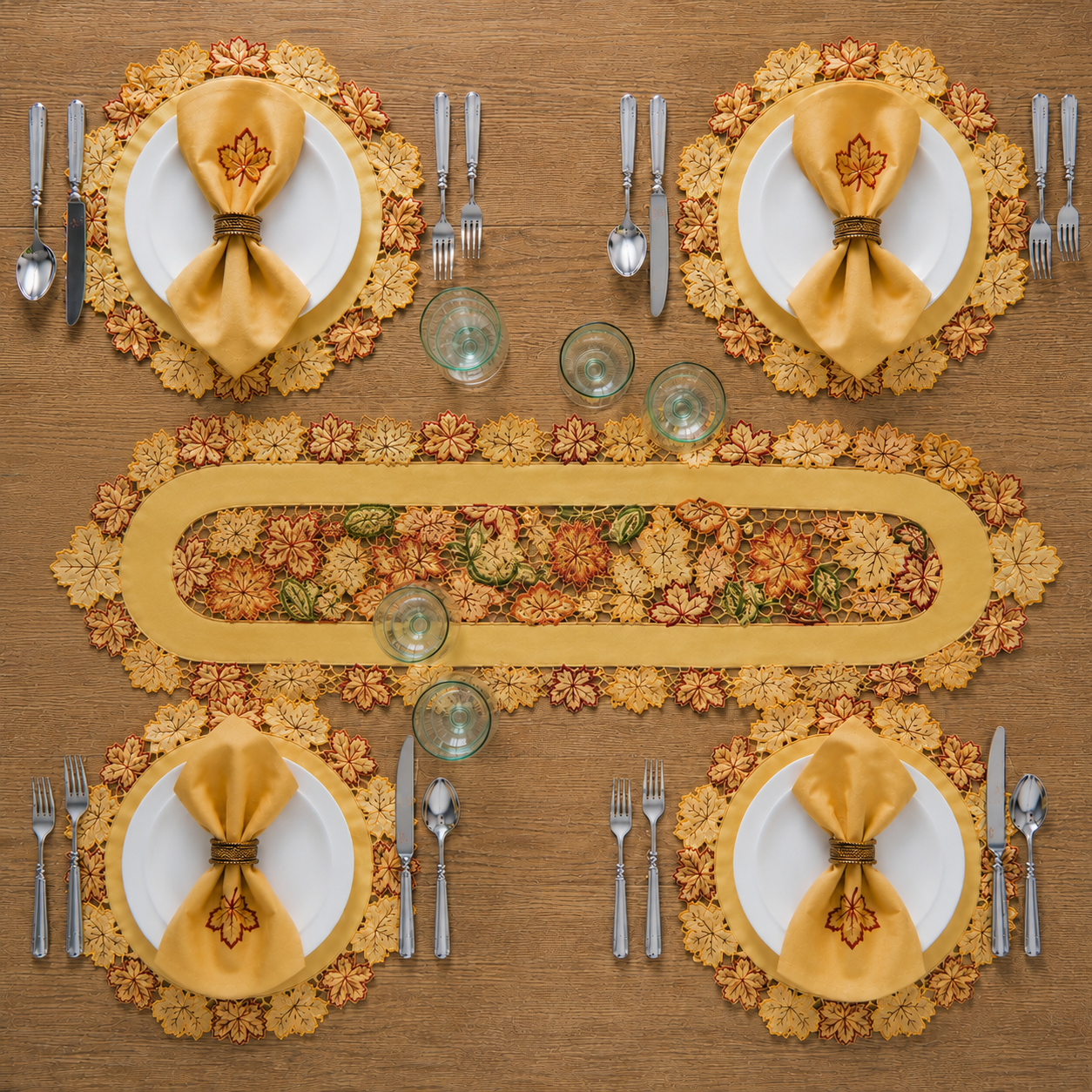 XD75018 Bountiful Leaf Mini Table Runner 12x28