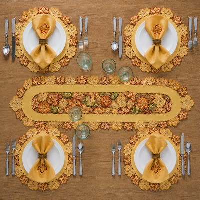 XD75018 Bountiful Leaf Mini Table Runner 12x28