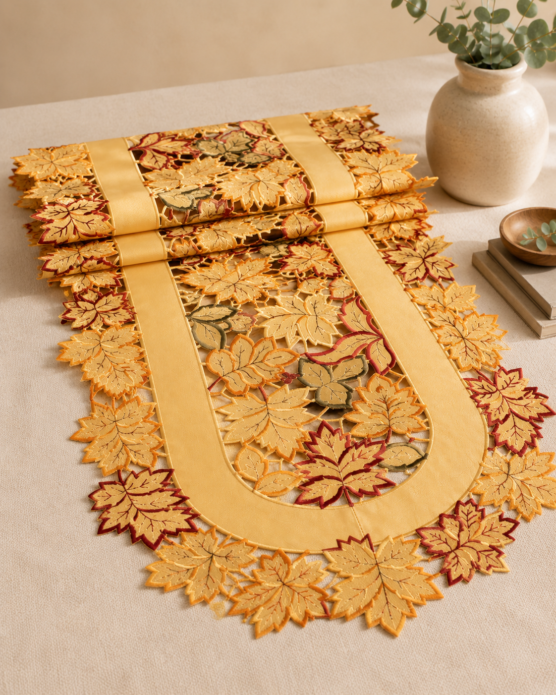 XD75018 Bountiful Leaf Mini Table Runner 12x28