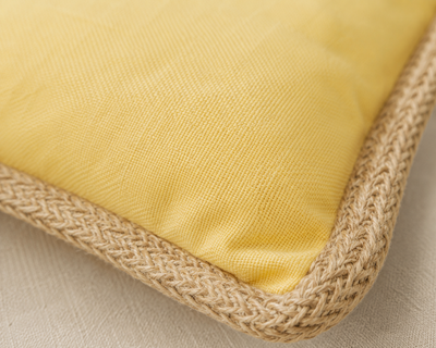 Classic Jute Trimmed Solid Pillows