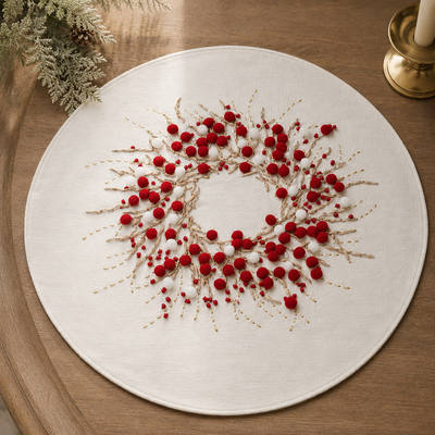 Holiday Berry Wreath Inch Doily