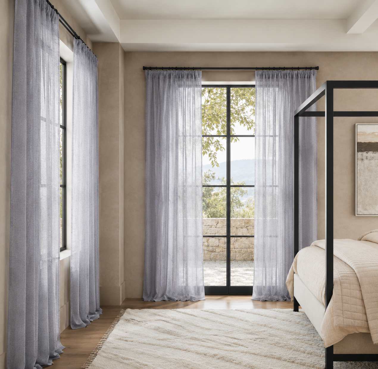 Blue Ridge Sheer Rod Pocket Curtain Panel