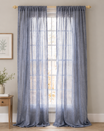Blue Ridge Sheer Rod Pocket Curtain Panel