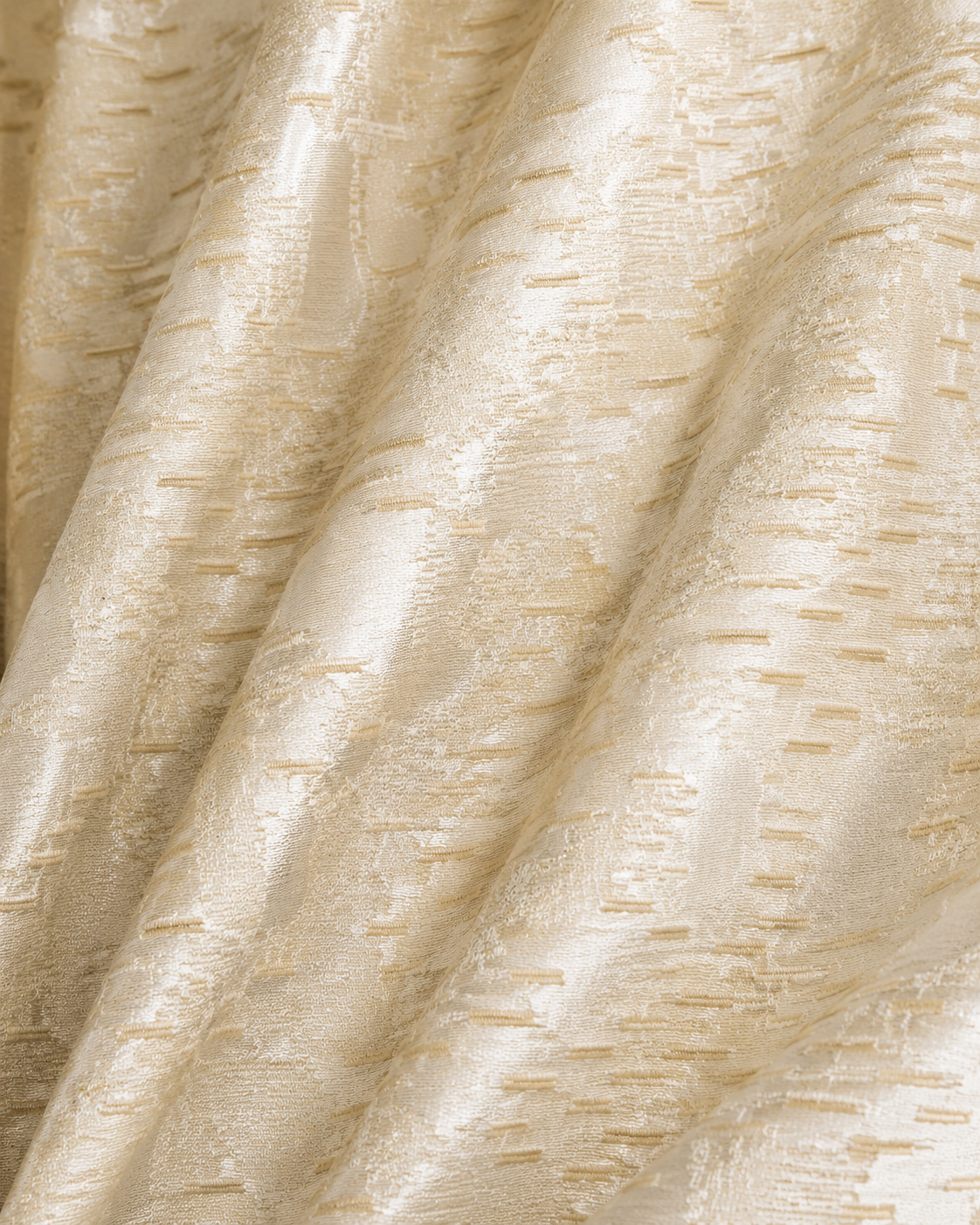 XIA HOME FASHIONS Sheridan Textured Rod Pocket Curtain Panel Ivory 48x84
