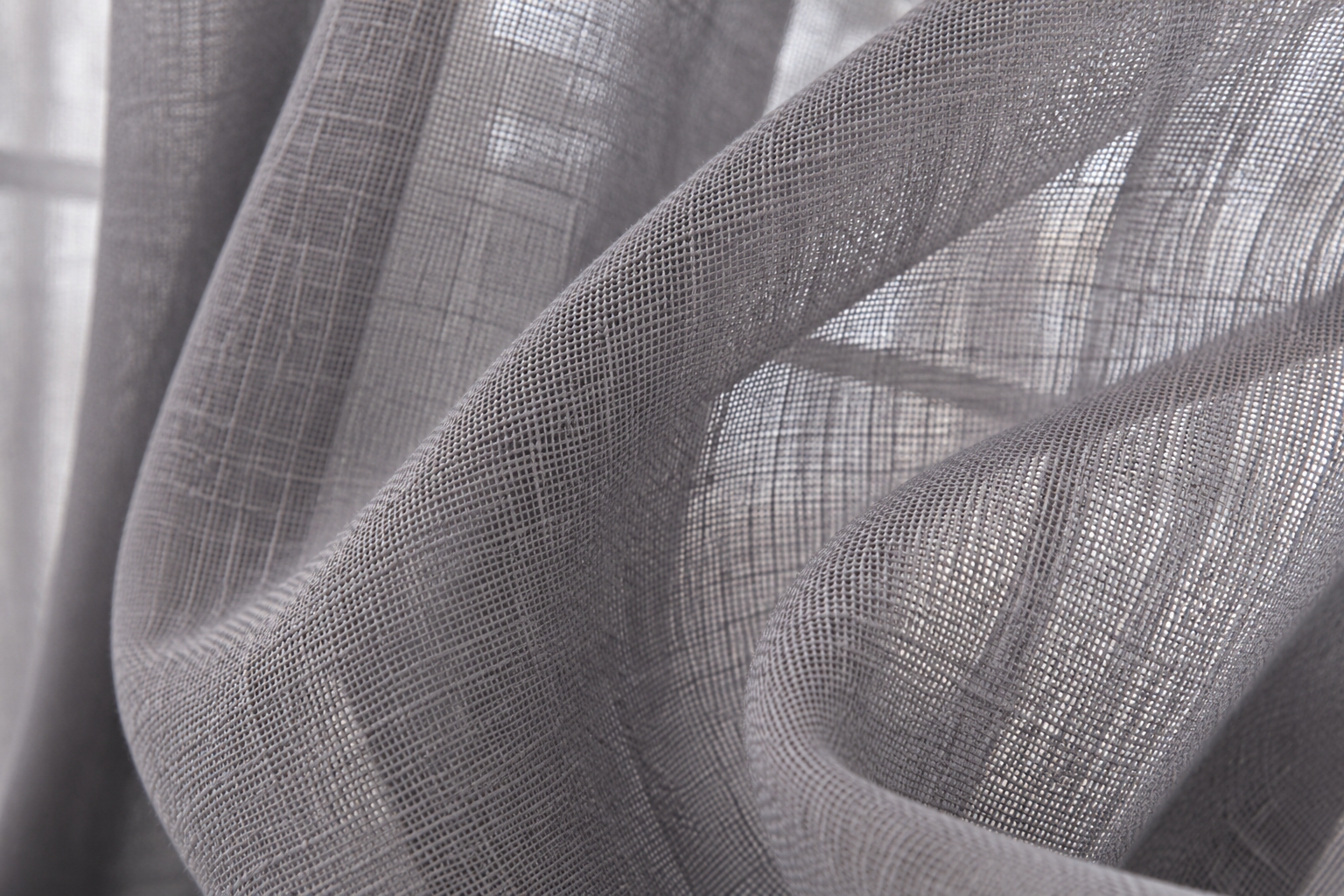 ML16605 Morning Mist Sheer Rod Pocket Curtain Panel 52x96 Gray Polyester