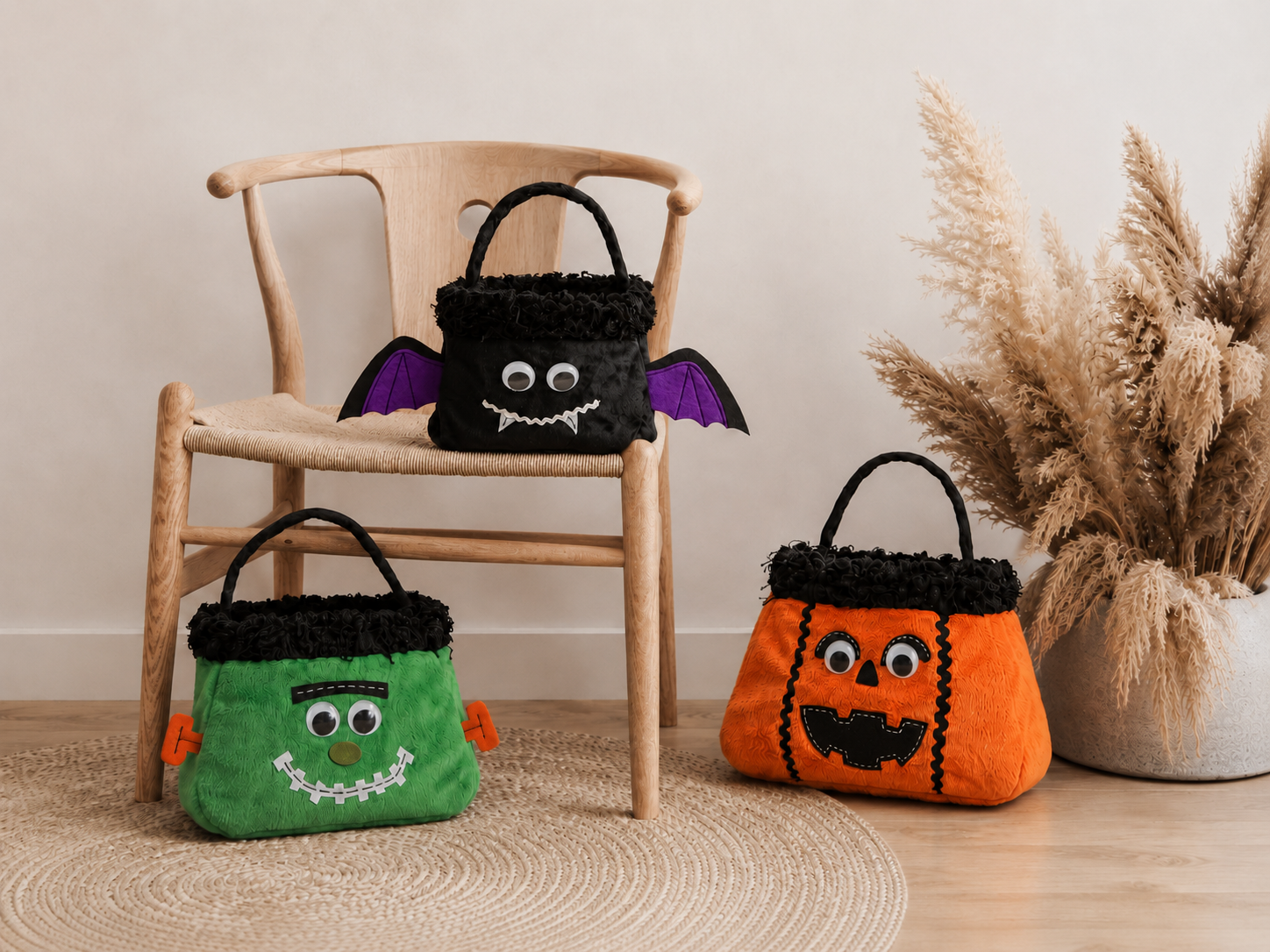 XD15836A Jack-O-Lantern Treat Bag 7x7x13