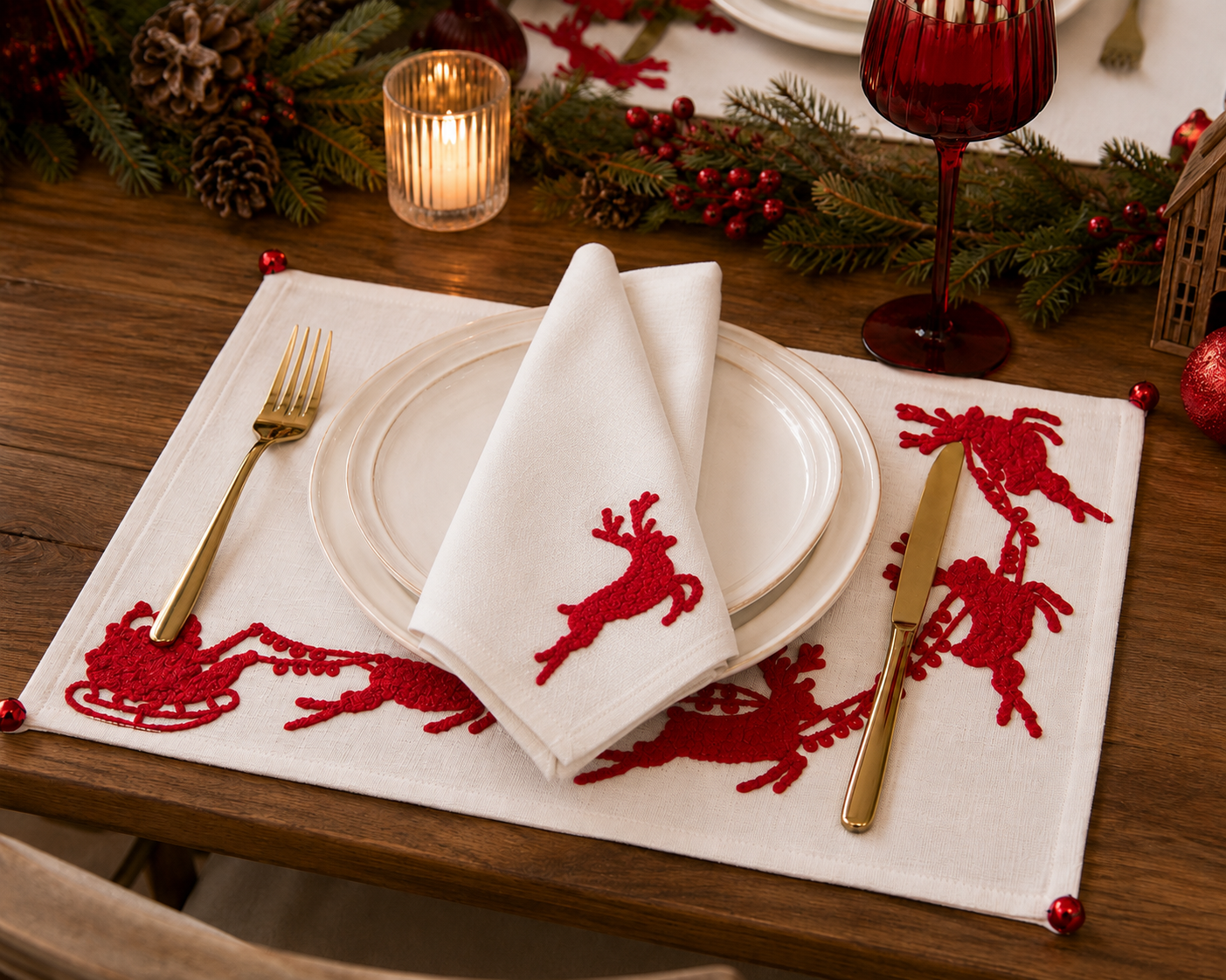 Holiday Reindeer Placemat