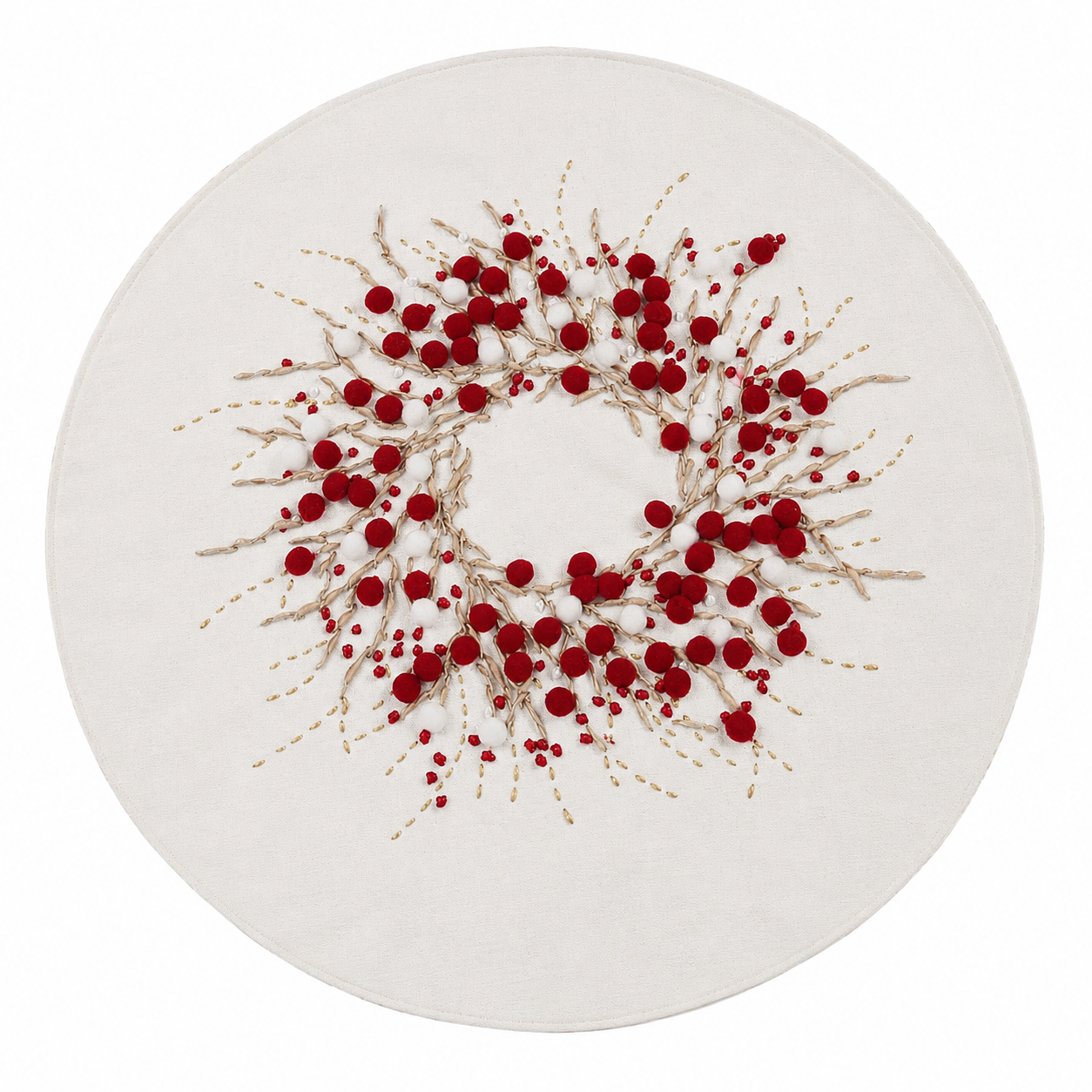 Holiday Berry Wreath Inch Doily