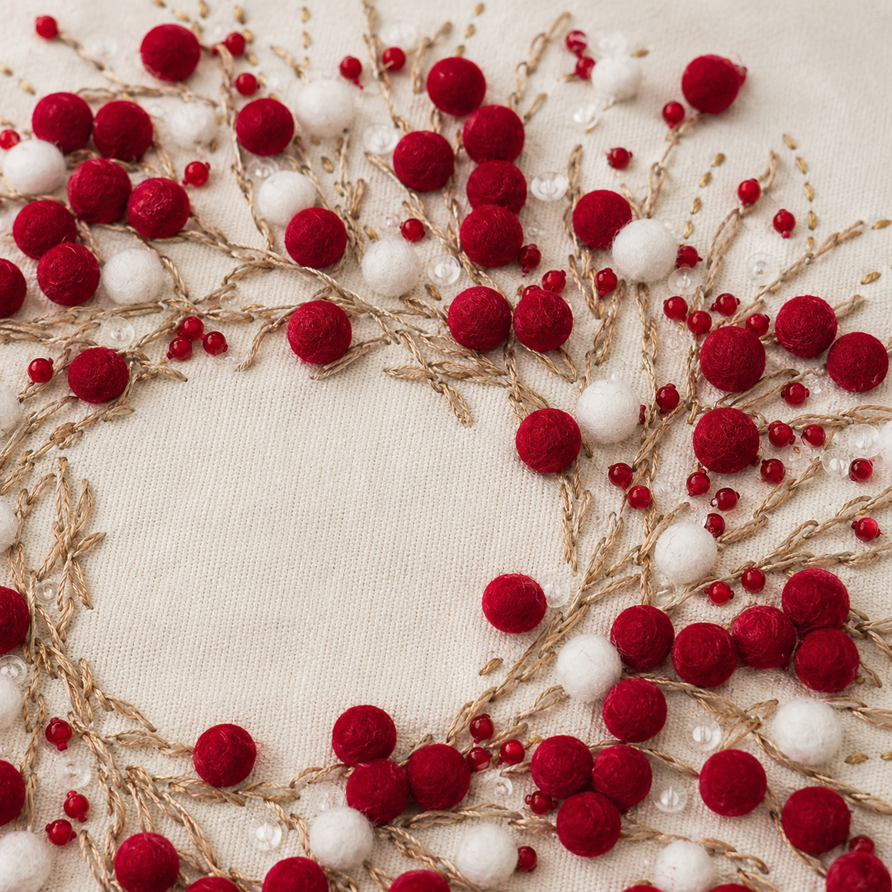 Holiday Berry Wreath Inch Doily