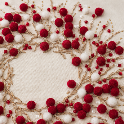 Holiday Berry Wreath Inch Doily
