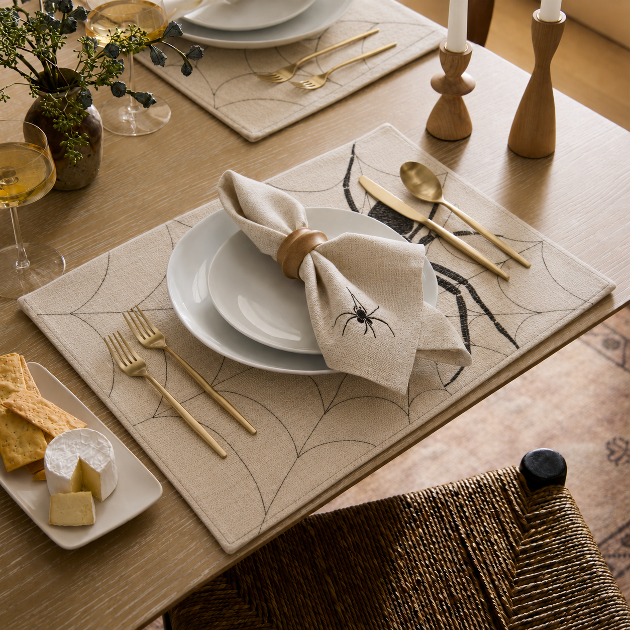 Creepy Spider Placemats | Set of 4