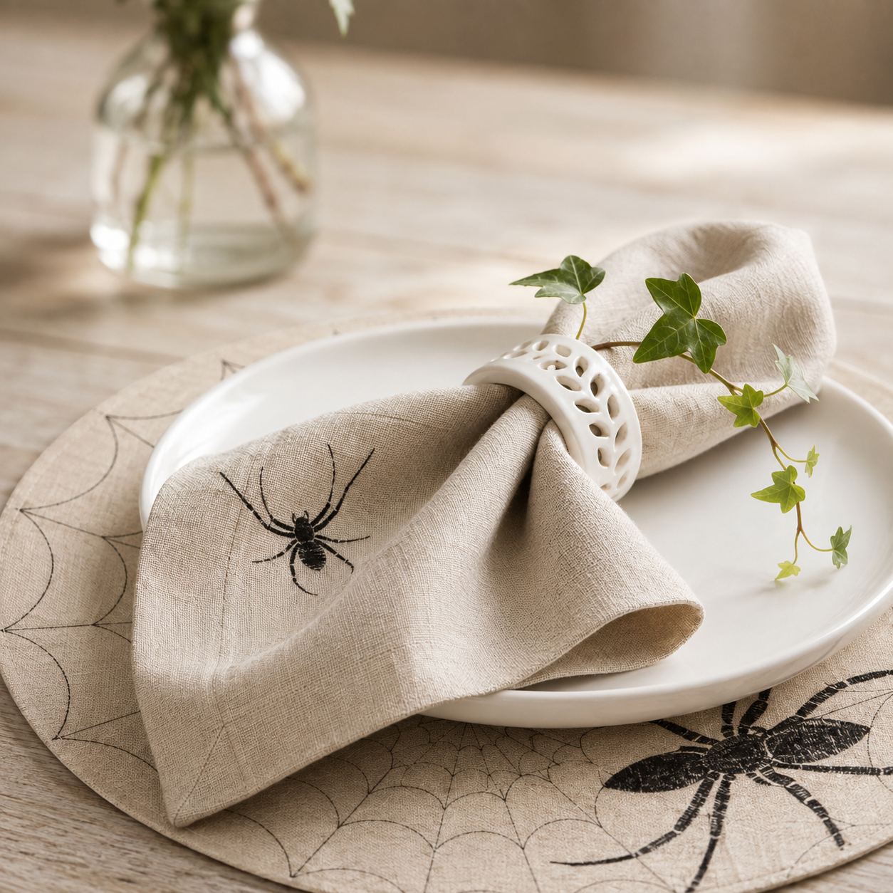 Creepy Spider 16In Placemats | Set of 4
