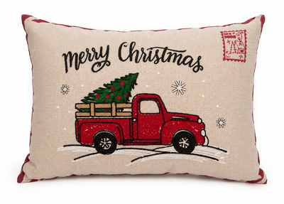 Christmas Truck Pillow Cover