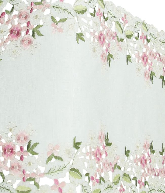 Xia Home Fashions Fairy Garden Placemats Set of 4 12x18 Inch Ivory Multi