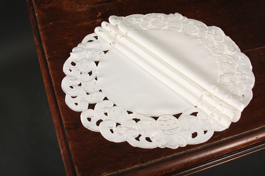 XD101836 Spring Egg Round Doilies, Set of 4