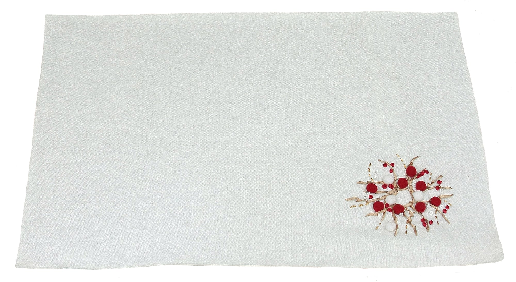 ML10103A Holiday Berry Wreath Placemat, 14''x20''