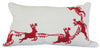 ML10107D Santa's Sleigh&Reindeer Pillow,14''x24''