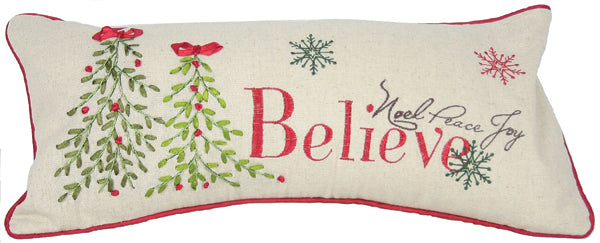 ML10220 Believe with Christmas Tree Pillow