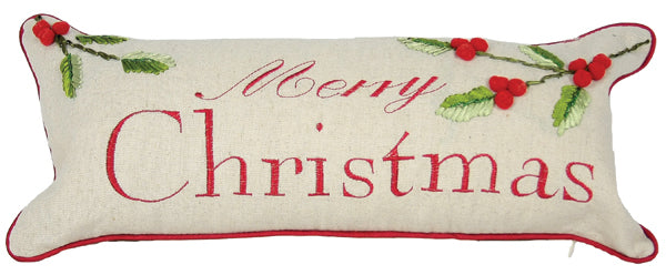 ML10224B Christmas with Holly Pillow