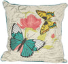 ML11009 Butterfly on Rose Pillow, 18"x18"