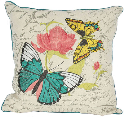 Papillon on Rose Pillows