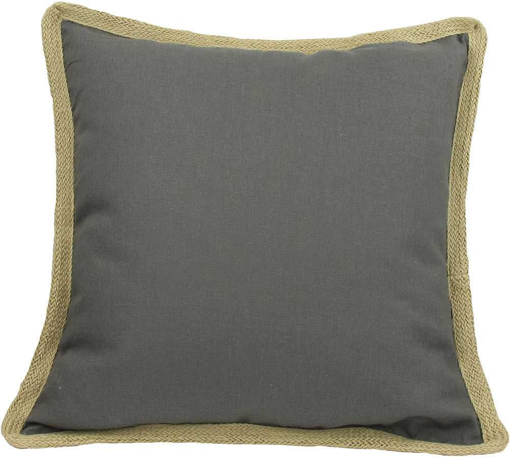 Classic Jute Trimmed Solid Pillows