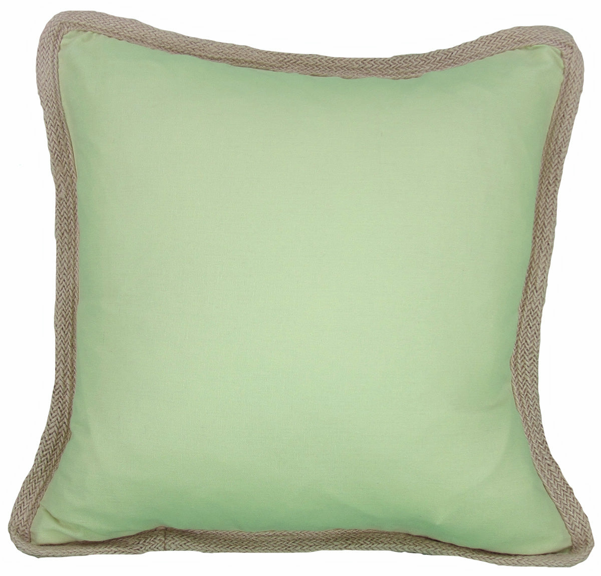 ML111308 Classic Jute Trimmed Pillow, 20"x20"