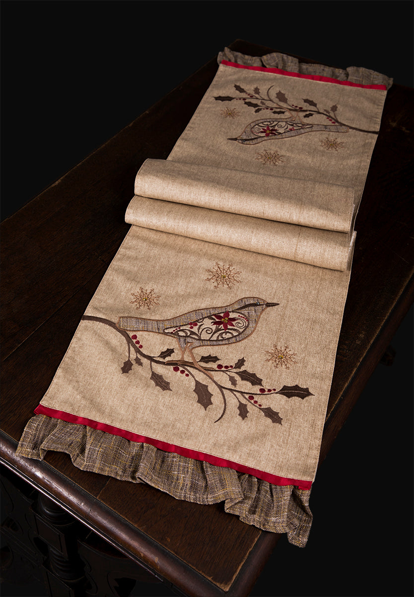 ML14869 Bird On Twig Table Runner