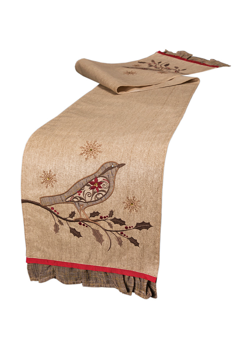 ML14869 Bird On Twig Table Runner